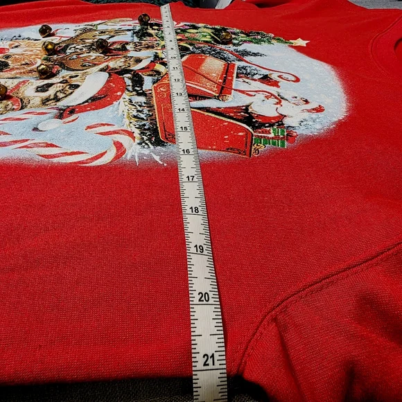 MAD Engine Festive Holiday  Jingle Bell Cat Red Christmas Sweater – Size S (NWT) - Picture 13 of 14